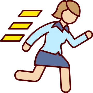 a woman running