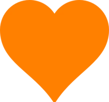 an orange heart