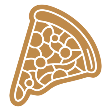 a slice of pizza on a white background