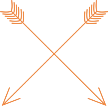 a pair of arrows on a white background