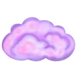 a pink cloud on a white background