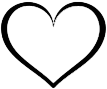 a black and white heart