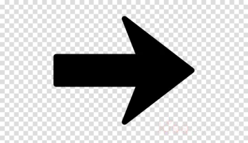 a black arrow icon on a transparent background