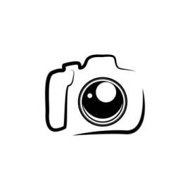 a black and white image of a camera