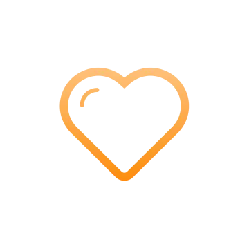 a heart icon on a white background