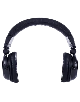 a pair of headphones on a white background
