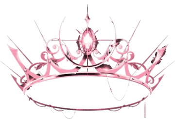 a pink crown on a white background