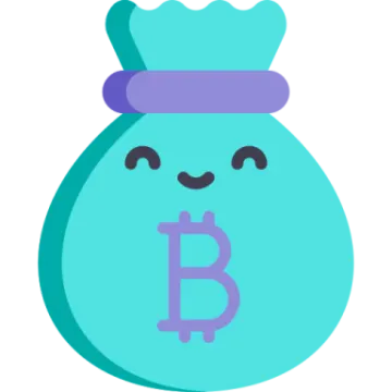 a money bag with the letter b on it