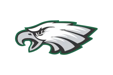 the eagles logo on a white background