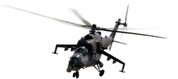 a helicopter is flying through the air