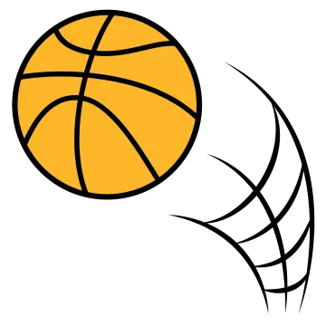 a basketball ball flying through the air