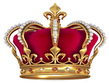 a gold crown with pearls and pearls