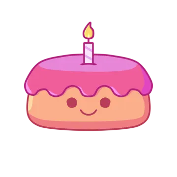 a birthday cake with a candle on top