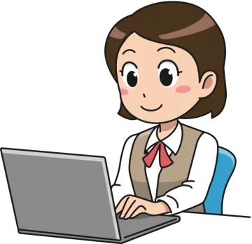 a woman working on her laptop