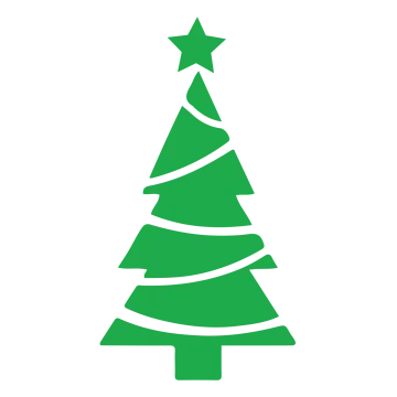 a green christmas tree with a star