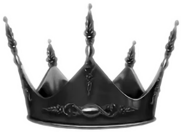 a black crown on a white background
