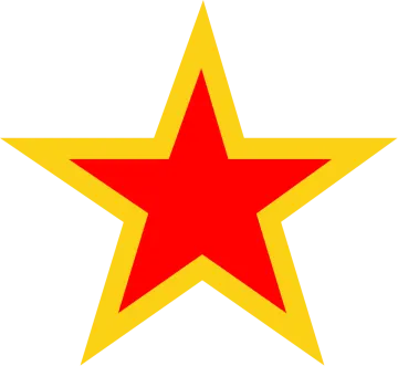 a red star on a white background