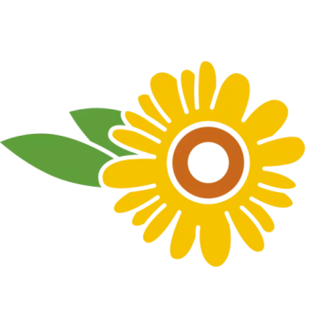 a yellow flower with green leaves