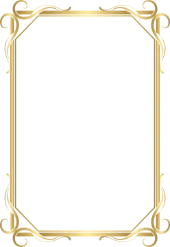 a gold frame on a white background