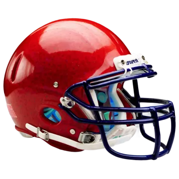 the helmet is red and white