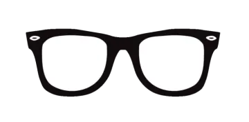 a pair of glasses on a white background