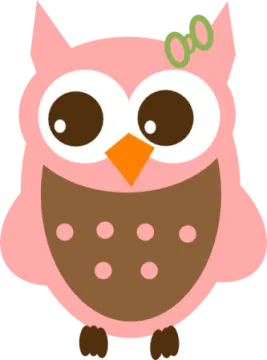 an owl with a bow on its head