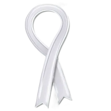 a white awareness ribbon