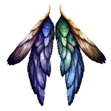 a pair of wings on a white background