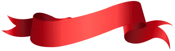 a red ribbon on white background