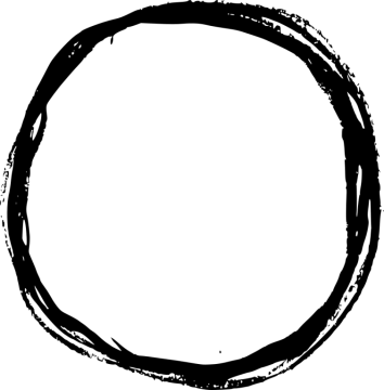a black circle with a white background