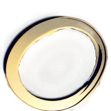 a close up of a mirror on a white surface