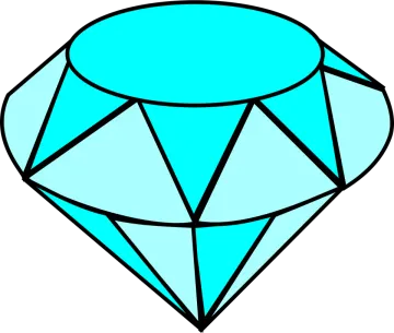 a blue diamond on a white background