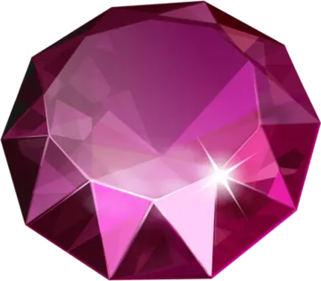 a pink diamond on a white background