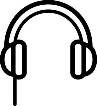 a headset with headphones