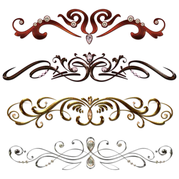 a set of decorative design elements