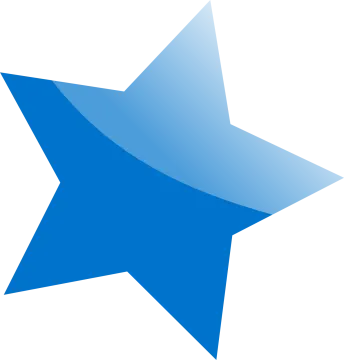 a blue star with white background