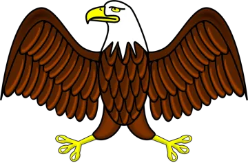an eagle with its wings spread