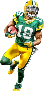 a football player is running with the ball