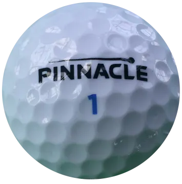 a golf ball with the word pinnacle on it