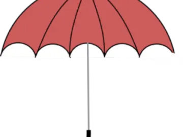 a red umbrella on a white background