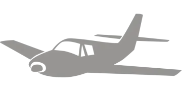 an airplane silhouetted on a white background