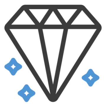 a diamond with diamonds around it