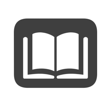an open book on a white background