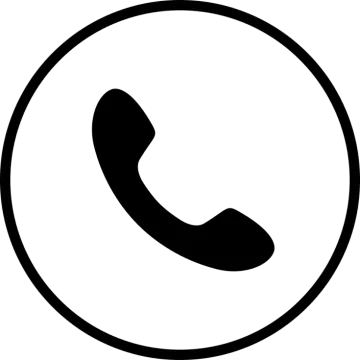 a black and white icon of a phone