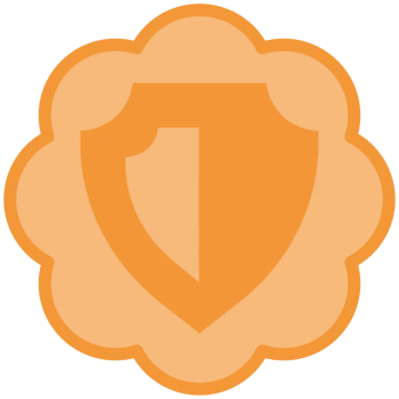 a shield icon on a white background