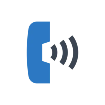 a blue and white logo with the letter p on it