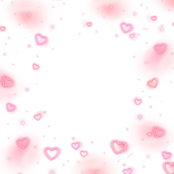 a white background with pink hearts and stars