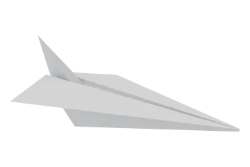 a paper airplane on a white background