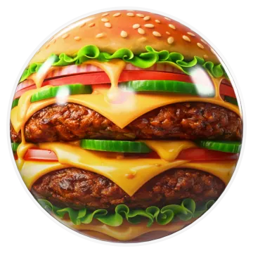 a hamburger with cheese, tomato and lete