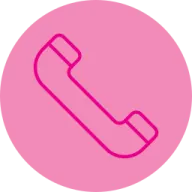 an icon of a pink phone
